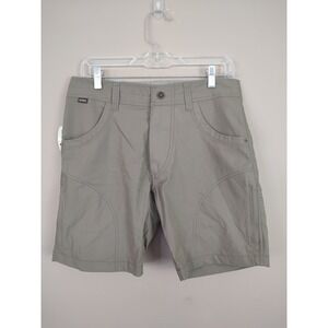 Kuhl Renegade Khaki Tan Technical Hiking Shorts Mens 30 Vintage Patina Dye 8in